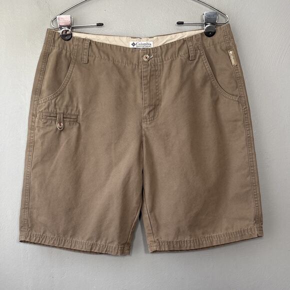 Columbia Pants - Columbia Canvas Shorts Womens Size 10 Khaki Brown Hiking Gorpcore Granola Girl
